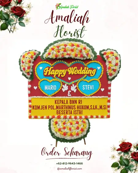 Papan Bunga Pernikahan Tompaso